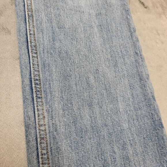 Vintage Gap Jeans Womens 4 Long Low Rise Light Wash Button Fly Raw Hem Y2K 00s - Picture 6 of 14